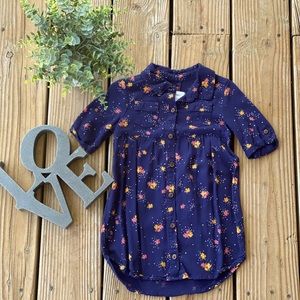 Girl floral button up dress/shirt